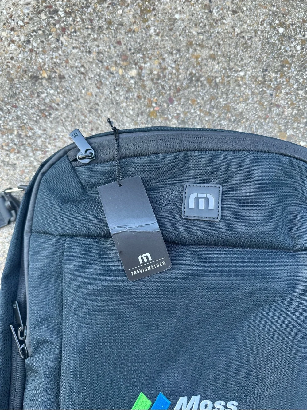 NWT Travis Mathew Black Convertible Backpack with Logo